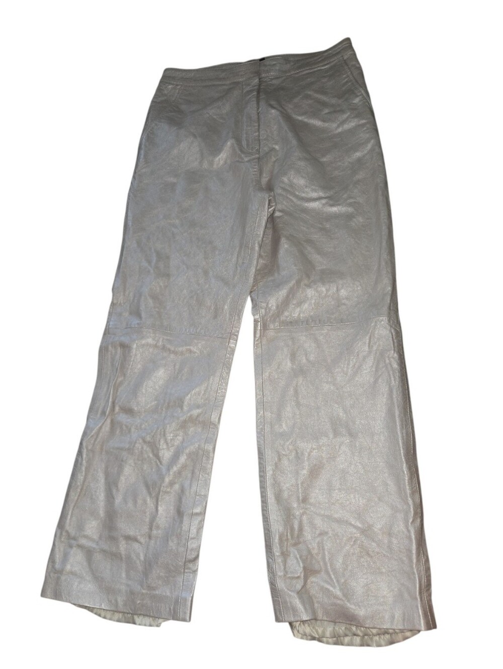 NWT Nasty Gal Pearl Metallic Faux Leather Pants Size 12